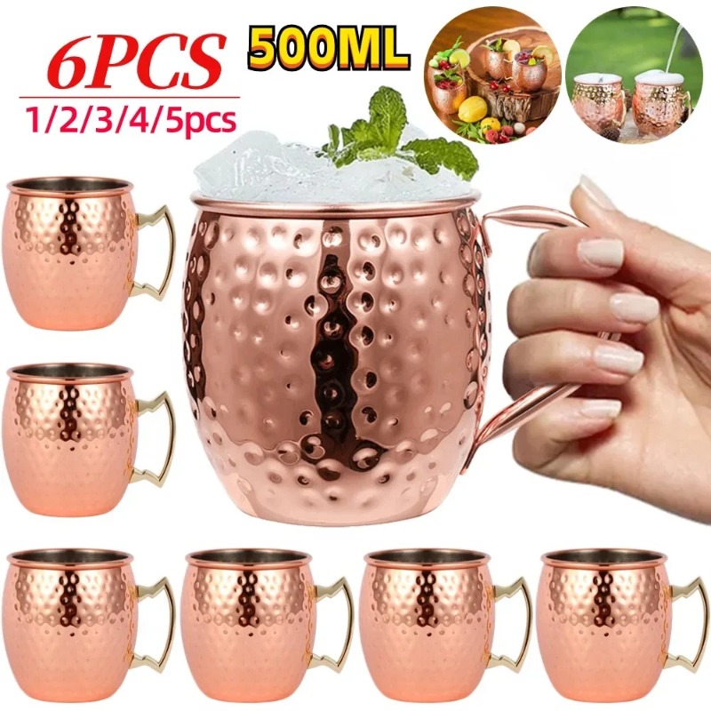 Copper Cocktail Mug - Set da 1-6 Pezzi di Tazze