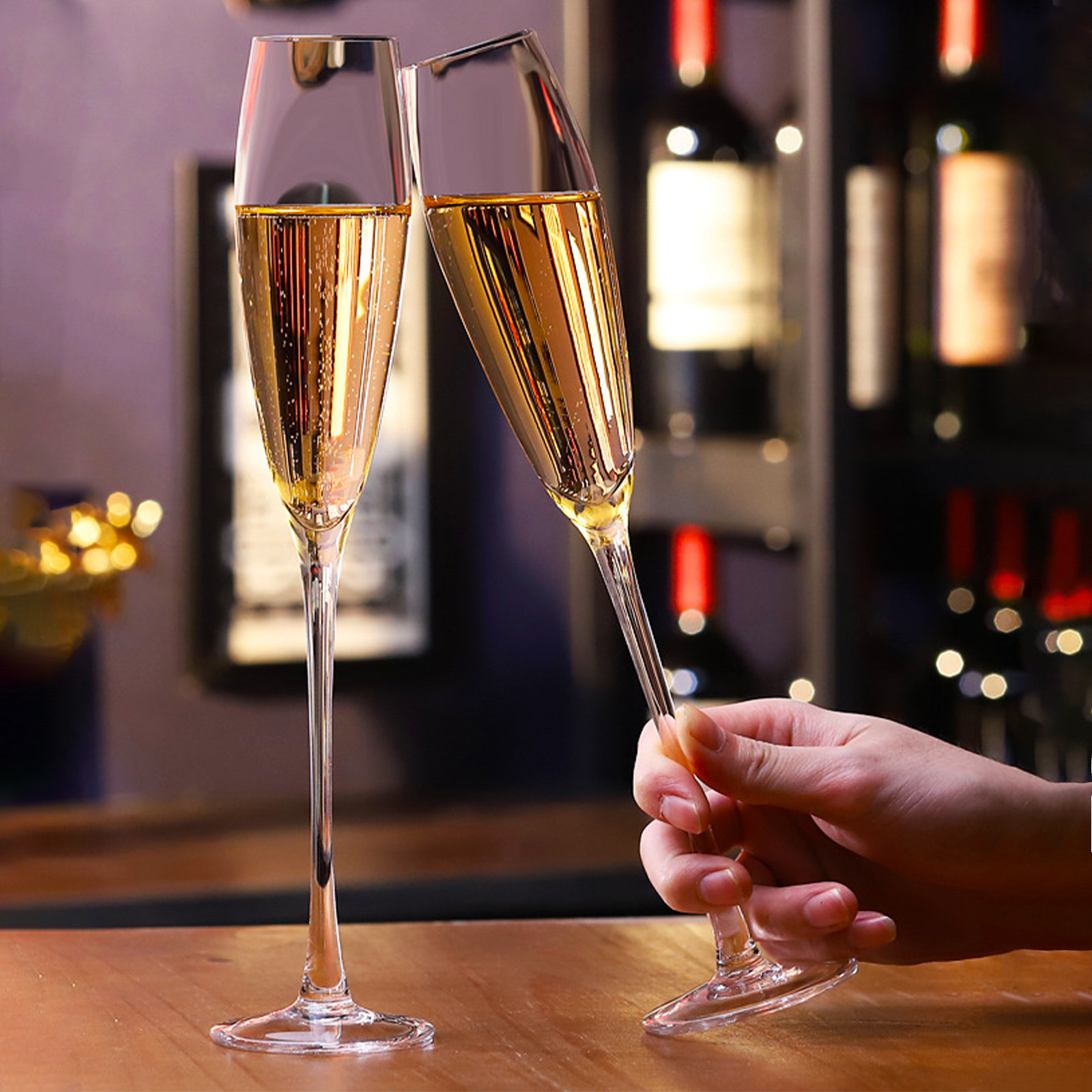 2 Calici in Vetro, Eleganti Bi - Crystal Wine Glass recensione e prezzo